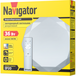 Светильник Navigator 61 660 NBL-RC01-36-MK-IP20-LED алмаз. Фото 4