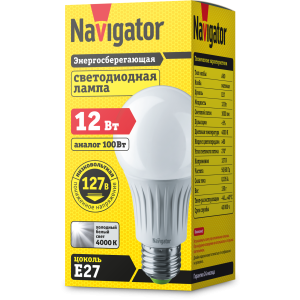 Лампа Navigator 61 665 NLL-A60-12-127-4K-E27. Фото 2