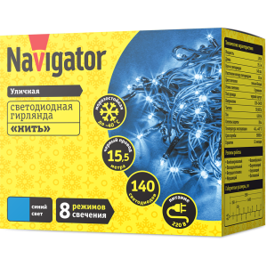 Гирлянда Navigator 61 829 NGF-S01-140B-10-15.5m-230-C8-BL-IP44. Фото 2