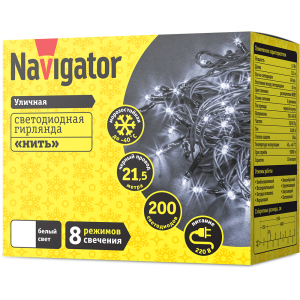 Гирлянда Navigator 61 832 NGF-S01-200CW-10-21.5m-230-C8-BL-IP44. Фото 2