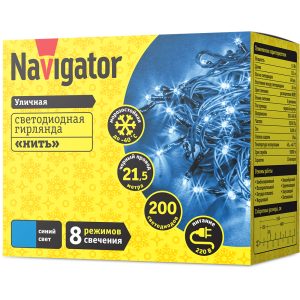 Гирлянда Navigator 61 833 NGF-S01-200B-10-21.5m-230-C8-BL-IP44. Фото 2