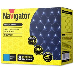 Гирлянда Navigator 61 848 NGF-N01-156B-12-1.5x1.5m-230-TR-IP20. Фото 2