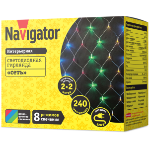 Гирлянда Navigator 61 849 NGF-N01-240RGBY-12-2x2m-230-TR-IP20. Фото 2