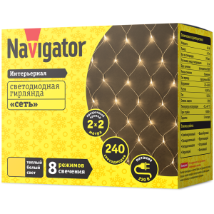 Гирлянда Navigator 61 850 NGF-N01-240WW-12-2x2m-230-TR-IP20. Фото 2