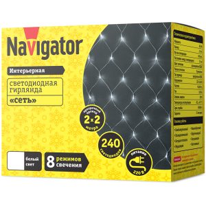 Гирлянда Navigator 61 851 NGF-N01-240CW-12-2x2m-230-TR-IP20. Фото 2