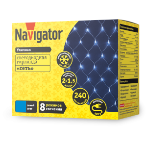 Гирлянда Navigator 61 856 NGF-N01-240B-12-2x1.5m-230-TR-IP44. Фото 2