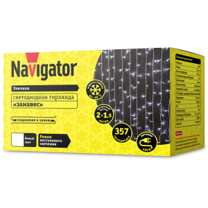 Гирлянда Navigator 61 865 NGF-C01-357CW-8-2x1.5m-230-TR-IP20. Фото 2