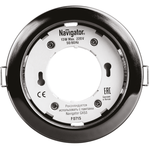Светильник Navigator 71 281 NGX-R1-005-GX53(Черный хром). Фото 1