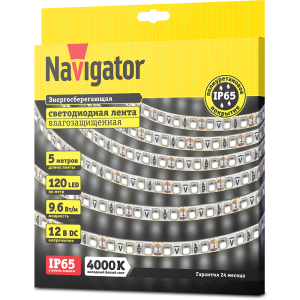 СД Лента Navigator 71 409 NLS-3528W120-9.6-IP65-12V R5. Фото 2