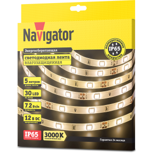 СД Лента Navigator 71 415 NLS-5050WW30-7.2-IP65-12V R5. Фото 3
