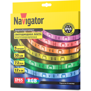 СД Лента Navigator 71 428 NLS-5050RGB30-7.2-IP65-12V R5. Фото 2