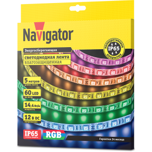 СД Лента Navigator 71 429 NLS-5050RGB60-14.4-IP65-12V R5. Фото 2