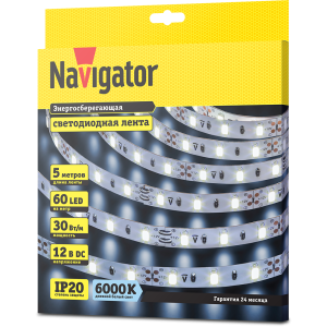СД Лента Navigator 71 697 NLS-5730CW60-30-IP20-12V R5. Фото 2