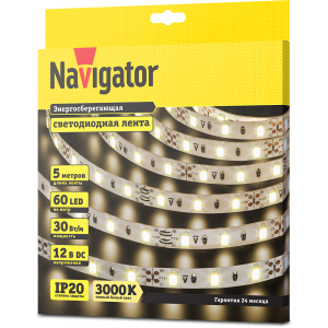 СД Лента Navigator 71 699 NLS-5730WW60-30-IP20-12V R5. Фото 2