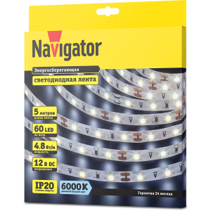 СД Лента Navigator 71 762 NLS-3528СW60-4.8-IP20-12V R5. Фото 2