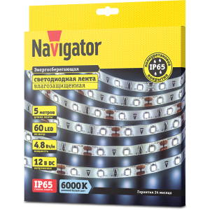 СД Лента Navigator 71 763 NLS-3528СW60-4.8-IP65-12V R5. Фото 2