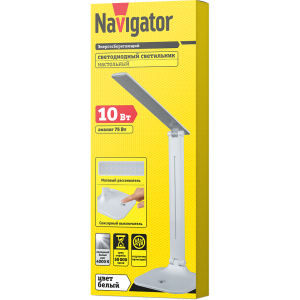 Светильник Navigator 80 321 NDF-D038-10W-4K-WH-LED на основании, белый. Фото 4