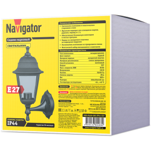 Светильник Navigator 80 488 NOF-PG30-001-IP44-E27 (4 грани черный). Фото 2