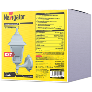 Светильник Navigator 80 492 NOF-PG30-005-IP44-E27 (4 грани белый). Фото 2
