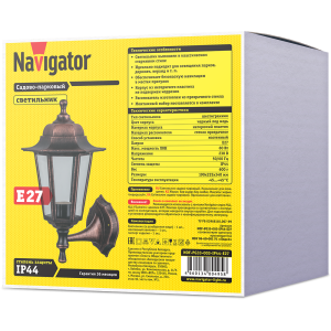 Светильник Navigator 80 495 NOF-PG33-003-IP44-E27 (6 граней черный под медь). Фото 2