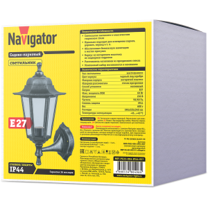 Светильник Navigator 80 496 NOF-PG33-004-IP44-E27 (6 граней черный под серебро). Фото 2
