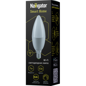 Лампа Navigator 82 422 NLL-C37-7-230-RGBWWW-E14-WIFI. Фото 2
