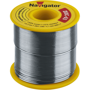 Припой Navigator 93 778 NEM-Pos05-63K-1-K200 (ПОС-63, катушка, 1 мм, 200 гр). Фото 1