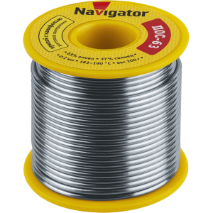 Припой Navigator 93 788 NEM-Pos05-63K-2-K200 (ПОС-63, катушка, 2 мм, 200 гр). Фото 1