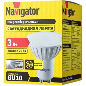 Лампа Navigator 94 128 NLL-PAR16-3-230-4K-GU10. Фото 2