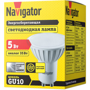 Лампа Navigator 94 130 NLL-PAR16-5-230-4K-GU10. Фото 2
