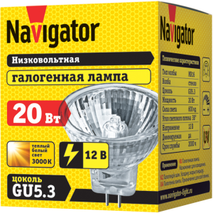 Лампа Navigator 94 202 MR16 20W 12V 2000h. Фото 2