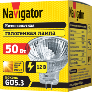 Лампа Navigator 94 204 MR16 50W 12V 2000h. Фото 2
