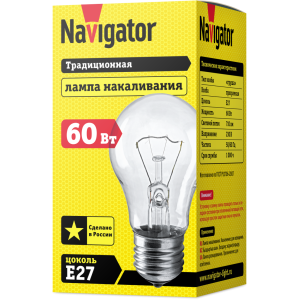 Лампа Navigator 94 300 NI-A-60-230-E27-CL. Фото 2