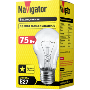 Лампа Navigator 94 301 NI-A-75-230-E27-CL. Фото 2
