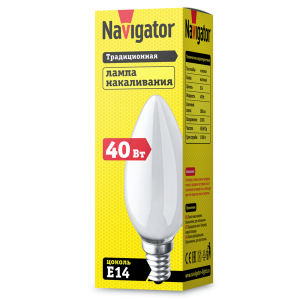 Лампа Navigator 94 308 NI-B-40-230-E14-FR. Фото 2