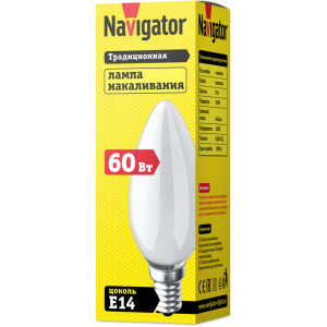 Лампа Navigator 94 309 NI-B-60-230-E14-FR. Фото 2