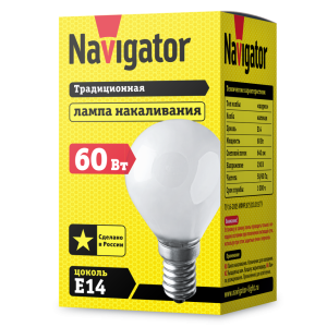Лампа Navigator 94 317 NI-C-60-230-E14-FR. Фото 2