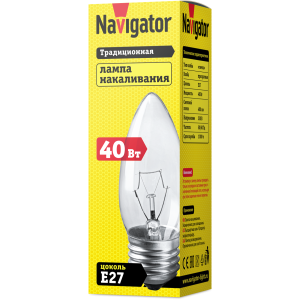 Лампа Navigator 94 328 NI-B-40-230-E27-CL. Фото 2