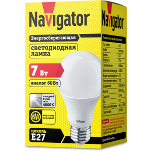 Лампа Navigator 94 386 NLL-A60-7-230-4K-E27. Фото 2