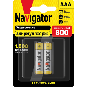 Аккумулятор Navigator 94 461 NHR-800-HR03-BP2. Фото 1