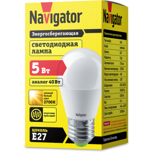 Лампа Navigator 94 477 NLL-P-G45-5-230-2.7K-E27. Фото 2
