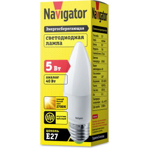 Лампа Navigator 94 481 NLL-P-C37-5-230-2.7K-E27-FR. Фото 2