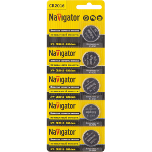 Элемент питания Navigator 94 763 NBT-CR2016-BP5. Фото 1