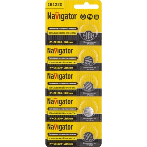 Элемент питания Navigator 94 778 NBT-CR1220-BP5. Фото 1