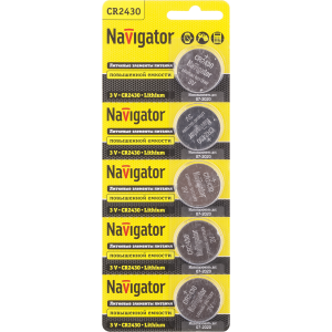 Элемент питания Navigator 94 781 NBT-CR2430-BP5. Фото 1