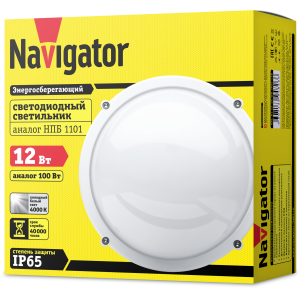 Светильник Navigator 94 826 NBL-R1-12-4K-WH-IP65-LED (аналог НПБ 1101/НПП 1101). Фото 3