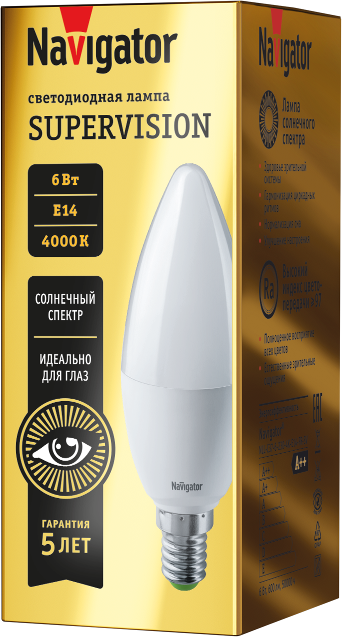 Лампа Navigator 80 546 NLL-C37-6-230-4K-E14-FR-SV — Официальный сайт Navigator (Навигатор)